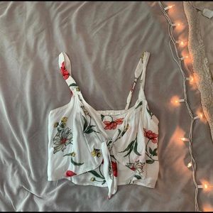 hollister floral tank